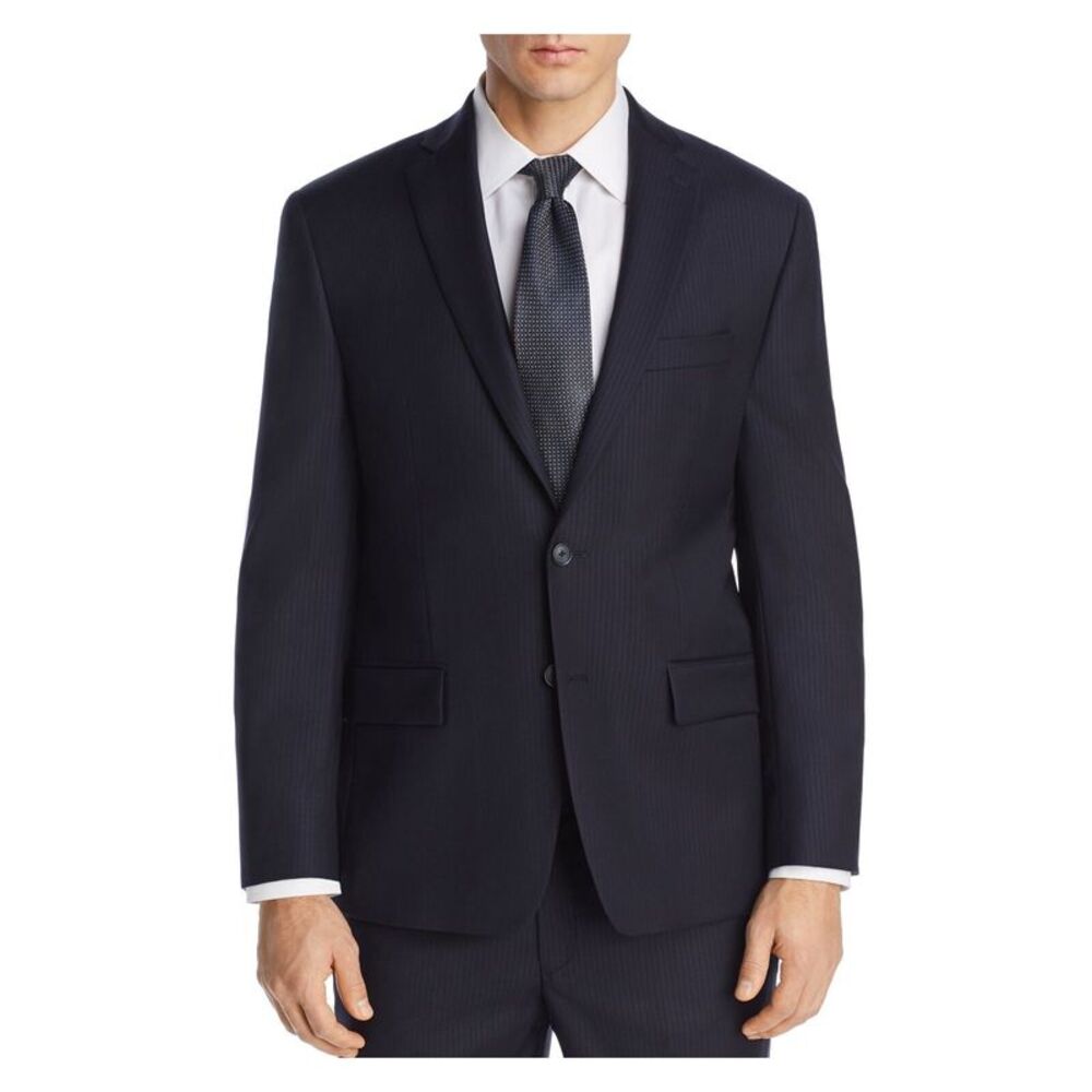MICHAEL KORS Mens Navy Single Breasted, Classic Suit Blazer Jacket 38R